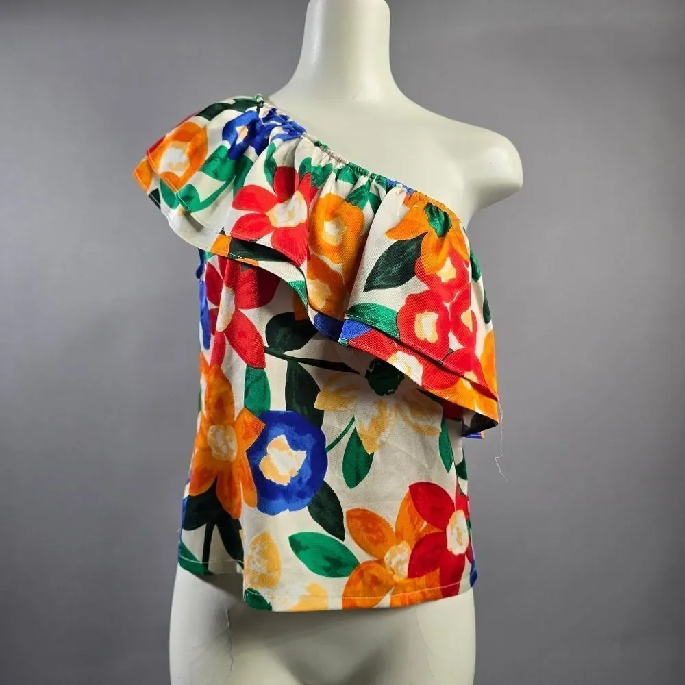 Chapter Multicolor Floral Ruffle Blouse R15 - Picture 1 of 4
